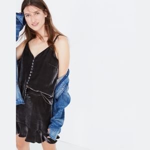 Madewell Velvet Button-Down Cami